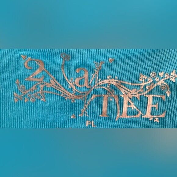 2 a Tee Sweater Women’s Petite Large Blue Cardigan Ruffled Cotton Preppy - Picture 3 of 3